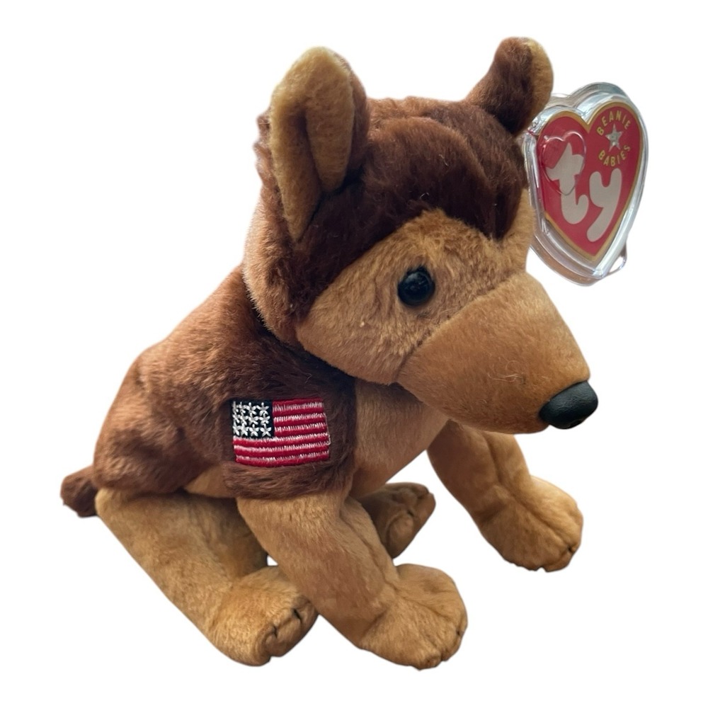 Ty Beanie Baby - Courage the German Shepherd NYPD 9-11 Dog (6 Inch) Patriotic